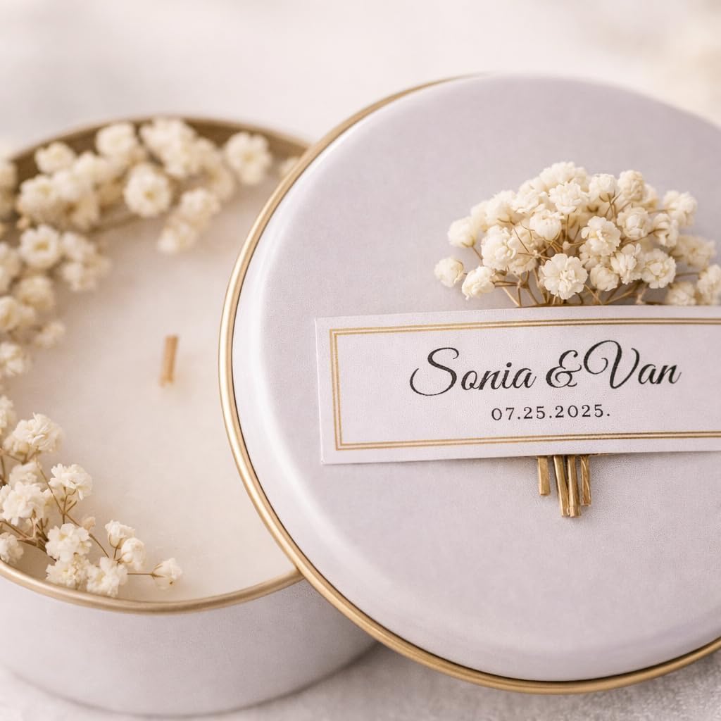 Personalized Candle Favors: Decoding Custom Labels, Dried Flowers, and Lead Times